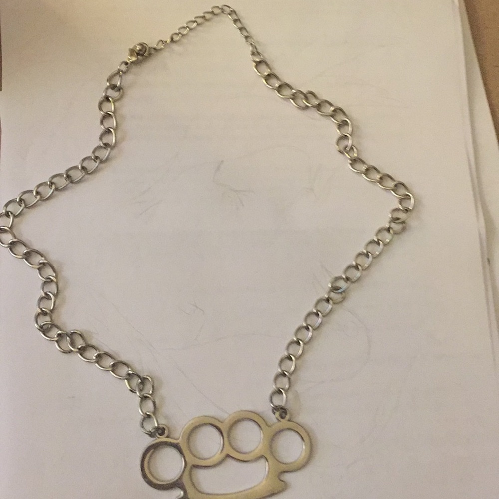 Brass Knuckle Necklace